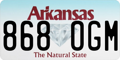 AR license plate 868OGM