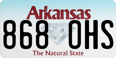 AR license plate 868OHS