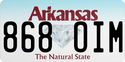 AR license plate 868OIM