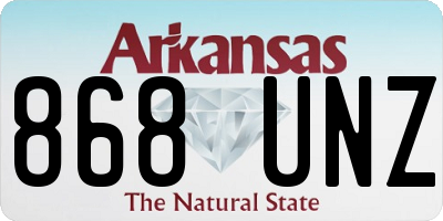 AR license plate 868UNZ