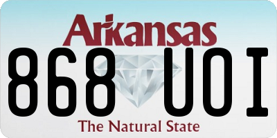 AR license plate 868UOI