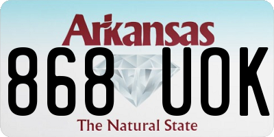 AR license plate 868UOK