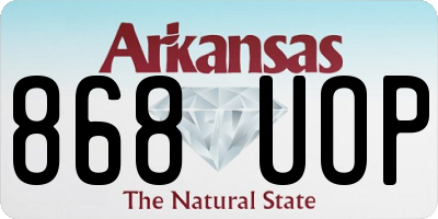 AR license plate 868UOP
