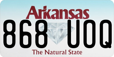 AR license plate 868UOQ