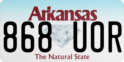 AR license plate 868UOR