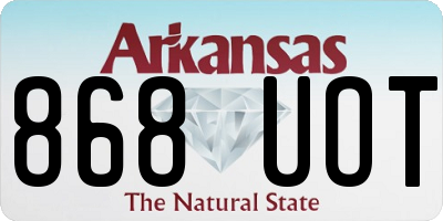 AR license plate 868UOT