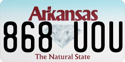 AR license plate 868UOU