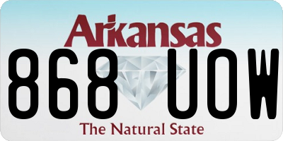 AR license plate 868UOW