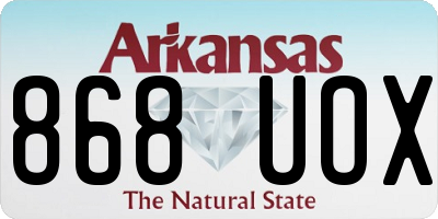 AR license plate 868UOX