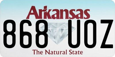 AR license plate 868UOZ