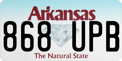 AR license plate 868UPB