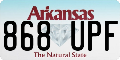 AR license plate 868UPF