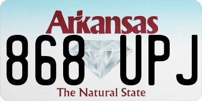 AR license plate 868UPJ