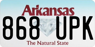 AR license plate 868UPK