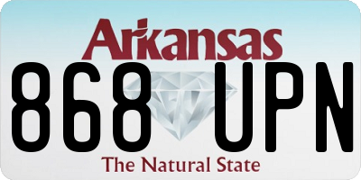 AR license plate 868UPN