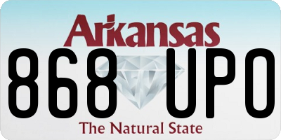 AR license plate 868UPO