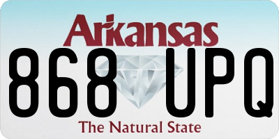 AR license plate 868UPQ