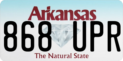 AR license plate 868UPR