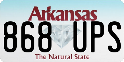 AR license plate 868UPS