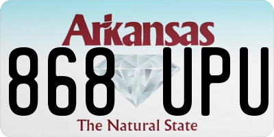 AR license plate 868UPU