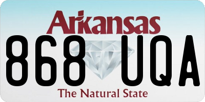 AR license plate 868UQA