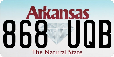 AR license plate 868UQB