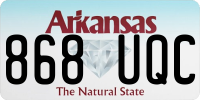 AR license plate 868UQC