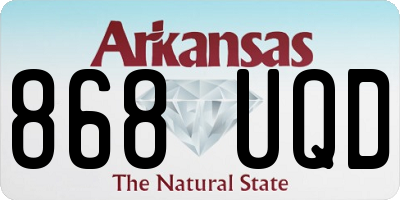 AR license plate 868UQD