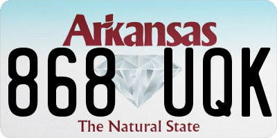 AR license plate 868UQK
