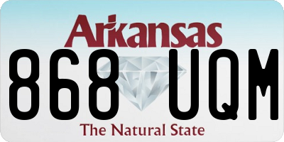 AR license plate 868UQM
