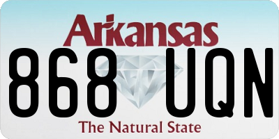 AR license plate 868UQN