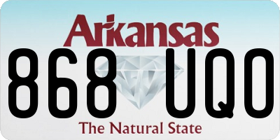 AR license plate 868UQO