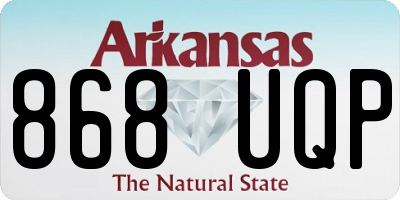 AR license plate 868UQP