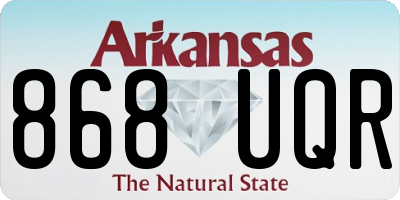 AR license plate 868UQR