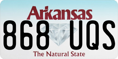 AR license plate 868UQS