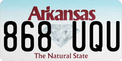 AR license plate 868UQU