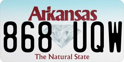 AR license plate 868UQW