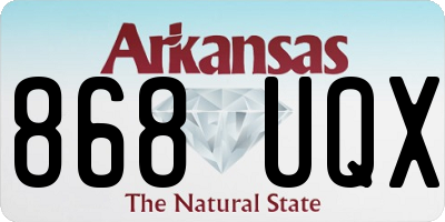 AR license plate 868UQX