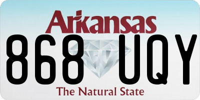 AR license plate 868UQY