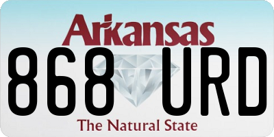 AR license plate 868URD