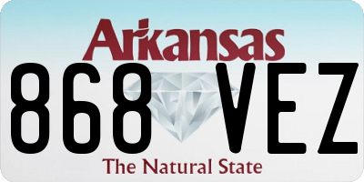 AR license plate 868VEZ