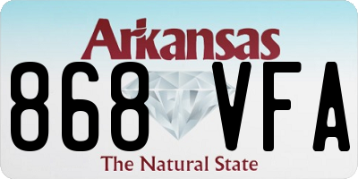 AR license plate 868VFA