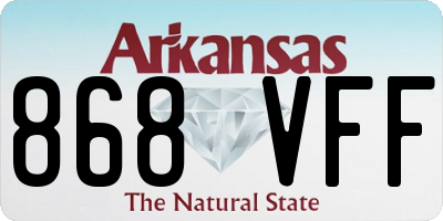 AR license plate 868VFF