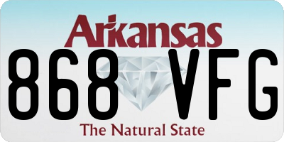 AR license plate 868VFG