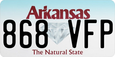 AR license plate 868VFP