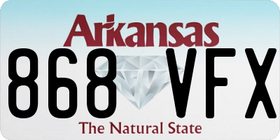 AR license plate 868VFX