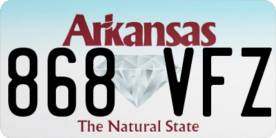 AR license plate 868VFZ