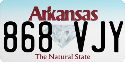 AR license plate 868VJY