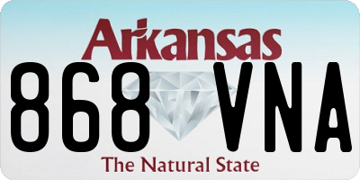 AR license plate 868VNA