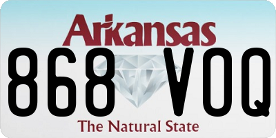 AR license plate 868VOQ
